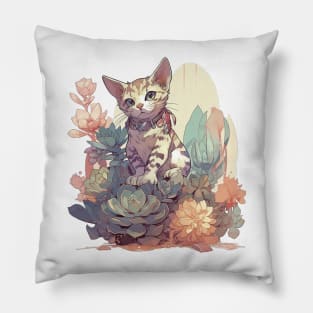 Cute Bengal cat Pillow