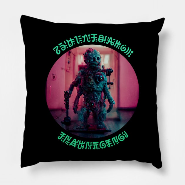 Roborg Pillow by Tim Molloy Art