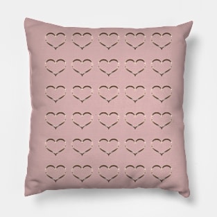 Gold Heart Love Pillow