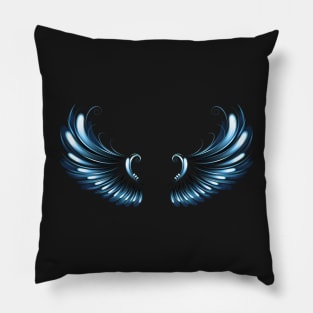 Glowing Angel Wings ( White Wings ) Pillow