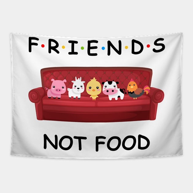 Friends not food Tapestry by Periaz