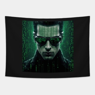 Matrix Series, Green Coded Tapestry