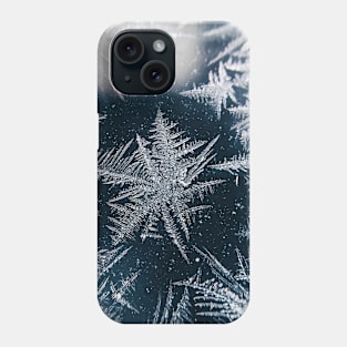 Snowflakes Frosted Glass Winter Phone Case