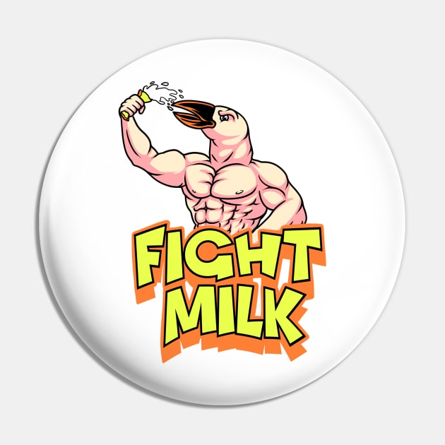 Fight Milk Pin by theyoiy