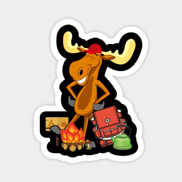 Sports Cool Moose Hiker and Cairn Magnet by HouldingAlastairss