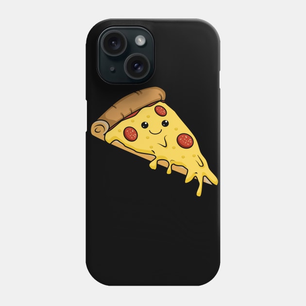 Cute Kawaii Pepperoni Pizza Phone Case by KawaiinDoodle