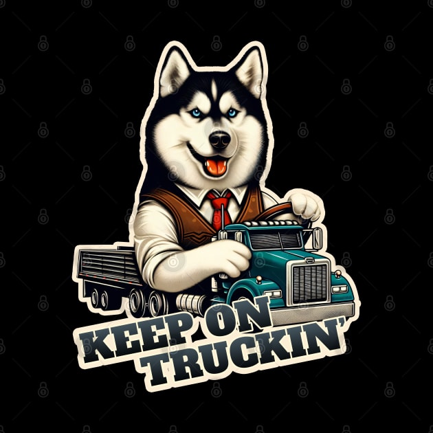 Husky Truck driver by k9-tee