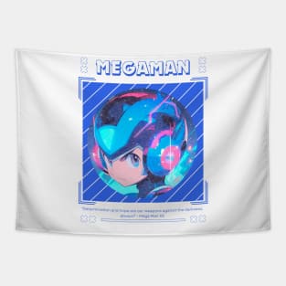 Megaman streetwear design Tapestry