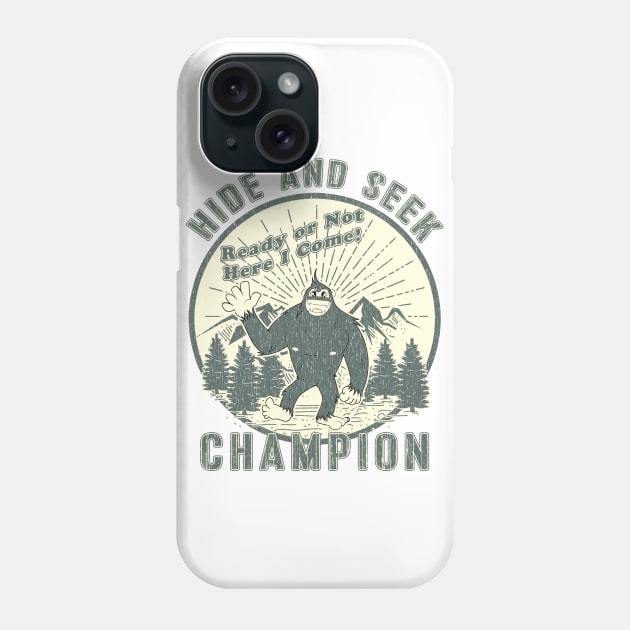 Vintage Worn Bigfoot Hide and Seek Champion Phone Case by Joaddo