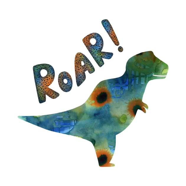 Watercolor T. Rex by Garima_Srivastava_Design