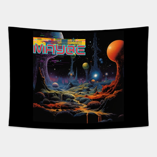 Maybe  - 1970's Imagined ProgRock Album Cover Tapestry by SwagOMart