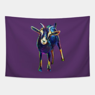 Psychedelic Black Goat Pattern by Robert Phelps Tapestry