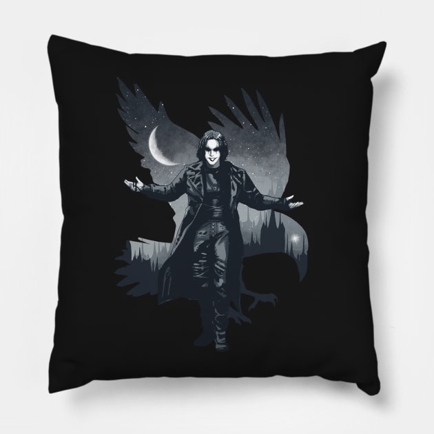 Crow City Pillow by Andriu