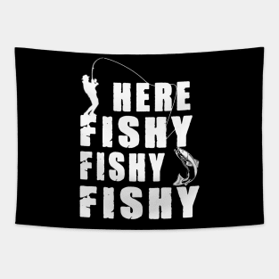 Funny Fishing Tapestry