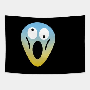 Scream Emoji Face Tapestry