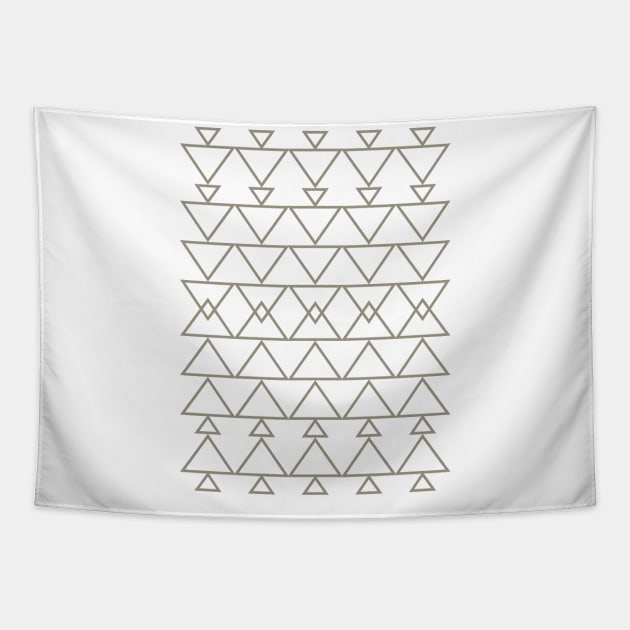 Geometric Aztec Line Drawing Tapestry by ApricotBirch