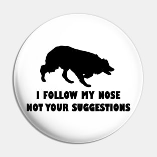 BORDER COLLIE IFOLLOW MY NOSE NOT YOUR SUGGESTIONS Pin