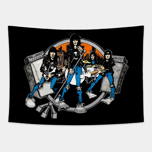 Ramones - Leather Jacket Tapestry by Hat_ers