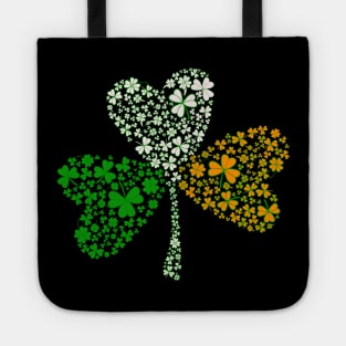 Irish Flag for Ireland Fans Shamrock Pattern St Patrick's Day Tote