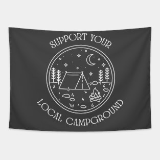 Support Your Local Campground Tapestry