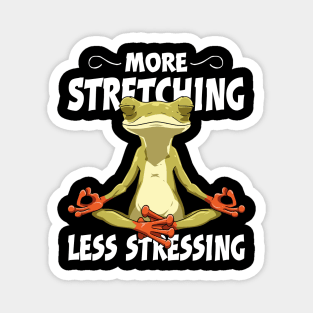 Yoga Frog Meditation - More Stretching Less Stressing Magnet