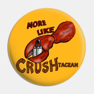 CRUSHtacean - crab / lobster claw and hand gripper - word art - digital art. Pin