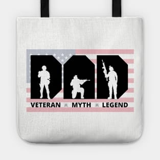 Dad Veteran / Father / USA / Military / Soldier Tote