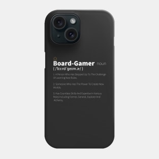 Board Gamer Definition - Board Game Inspired Graphic - Tabletop Gaming  - BGG Phone Case