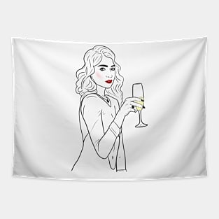 Schöne Frau Sektglas - Beauty - Geschenk - Frau Tapestry