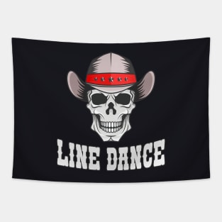 Line Dance Western Skull Tapestry