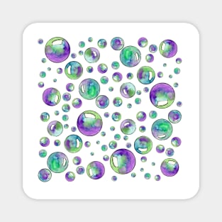 Purple Bubble Pattern Magnet