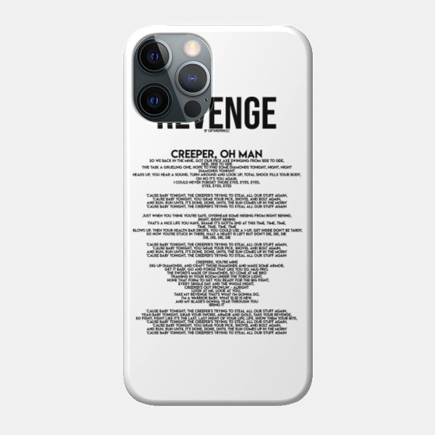 Creeper, Aw Man Lyrics - Minecraft - Phone Case