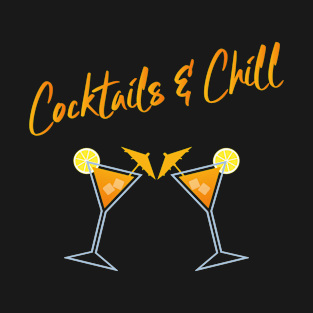 COCKTAILS & CHILL Summer Vacation Beach Holiday T-Shirt