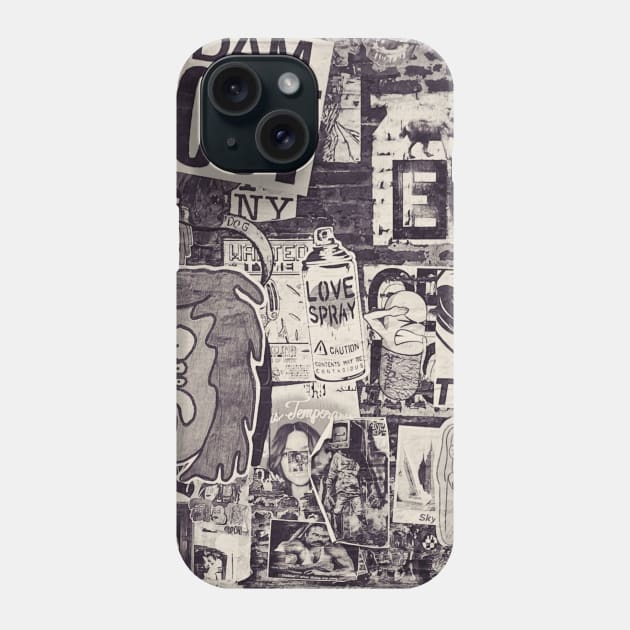 Street Art Graffiti Tag Stickers NYC Phone Case by eleonoraingrid