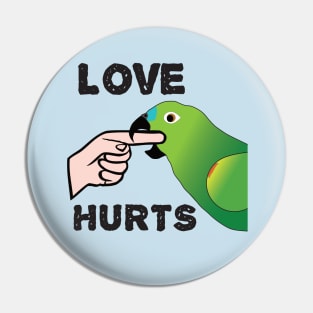 Love Hurts - Blue Front Amazon Parrot Ver.2 Pin