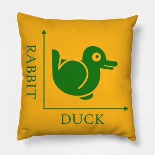 Duck Rabbit Illusion Pillow