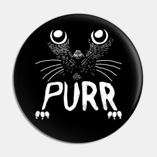 PURR The cat Pin