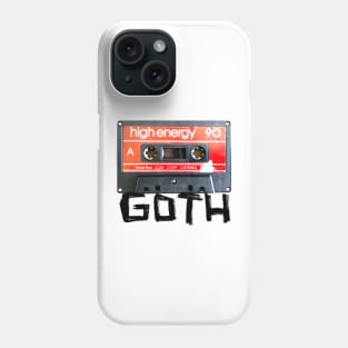 Goth Cassette Tape for Retro Goth Music Phone Case