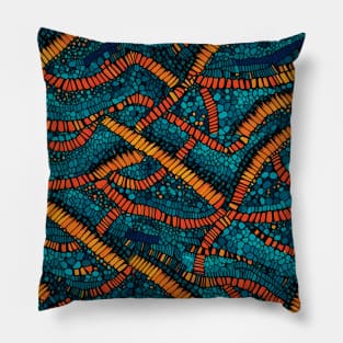 Earthworm Fabric Pattern Pillow