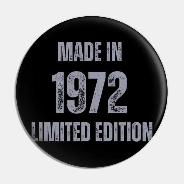 Vintage Made in 1972, Limited Edition  , Gift for Mom Dad Birthday Pin by Mary_Momerwids