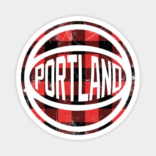 Portland Retro Ball - Lumberjack White 1 Magnet