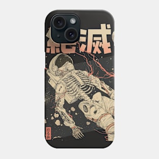 Cosmic extinction - Skeleton in space Phone Case