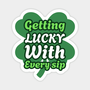 st paddys day getting lucky Magnet