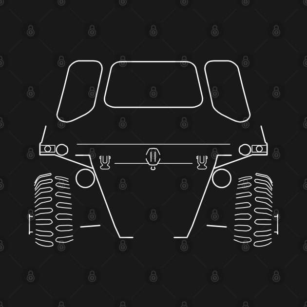 Alvis Stalwart 1960s military truck white outline graphic by soitwouldseem