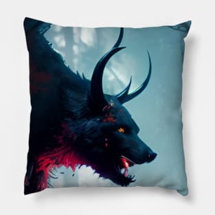 Midnight Serenade of the Shadowed Woods Pillow