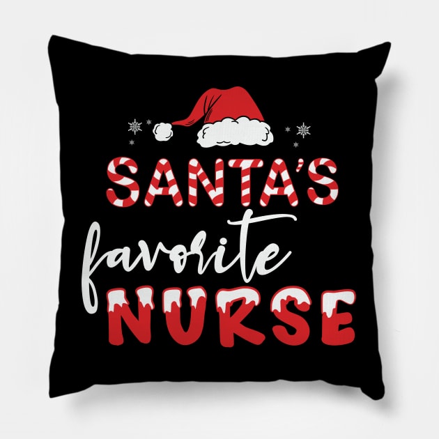 Santa's Favorite Nurse Pillow by MZeeDesigns