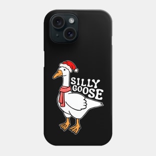 Silly Goose with Santa Hat Phone Case