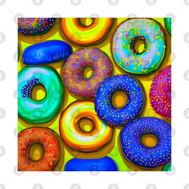 Colorful Donuts Yellow by BlakCircleGirl