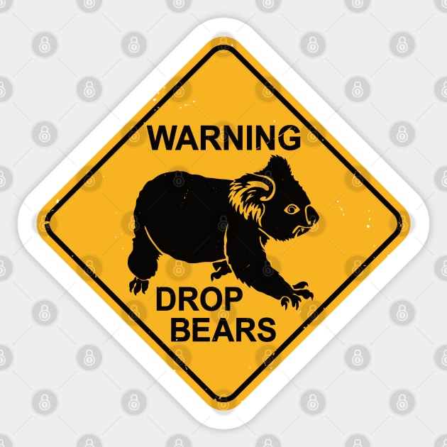 Drop Bears Funny Koalas Koala Bear T-Shirt - Drop Bear - Sticker