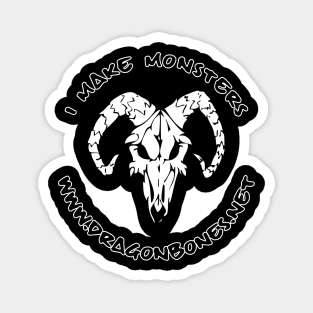 I Make Monsters Dragonbones Logo w/ Goblin on Back Magnet